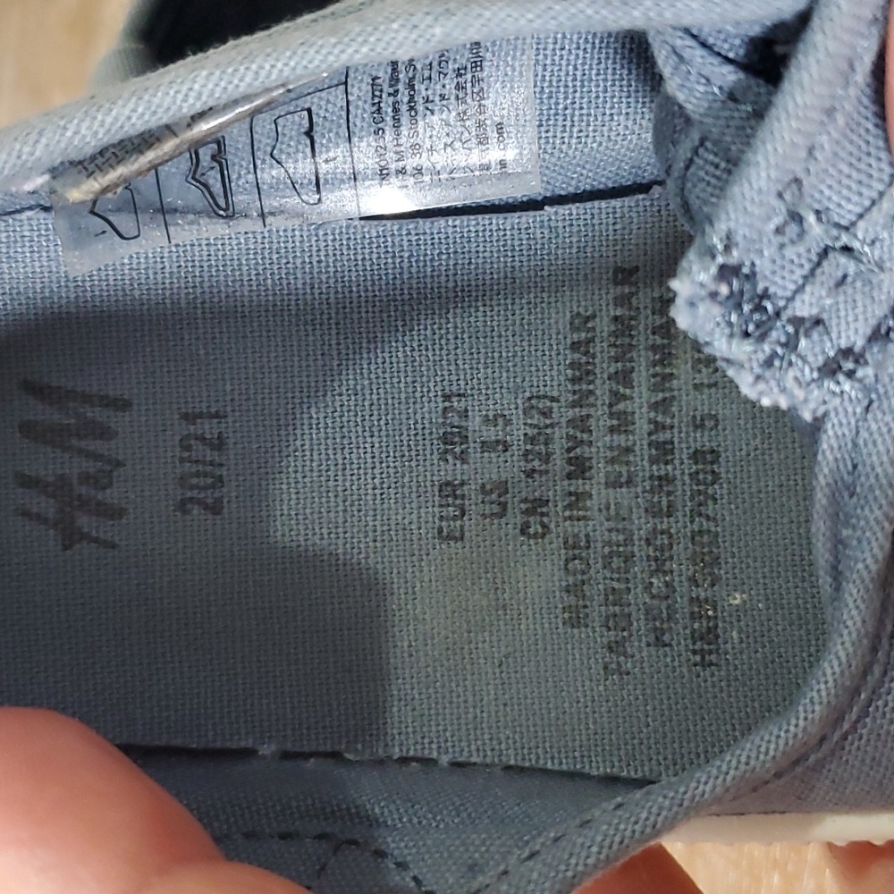H&M cotton canvas light blue sandals size 5.5 - Picture 8 of 13